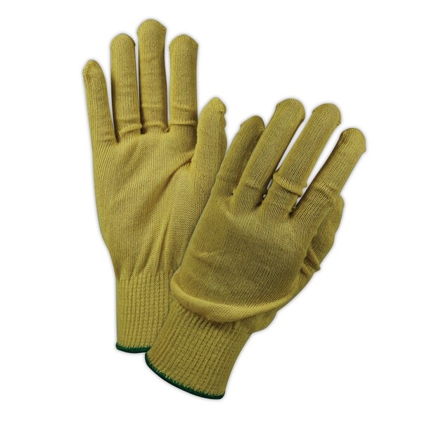 Machine Knit Gloves, 2 Cut Level, Yellow